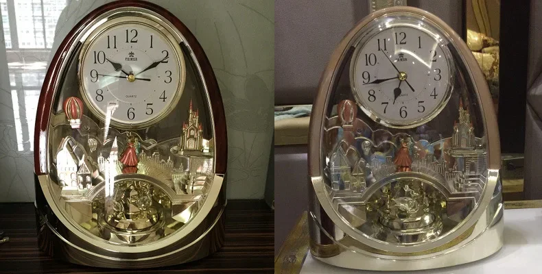 Table Watch Luxury - テーブルウォッチデスククロックヴィンテージ木製スイングミュージックホームデコレーションアートクォーツクロックフリップ高級オフィスデスク電子アンティーク時計