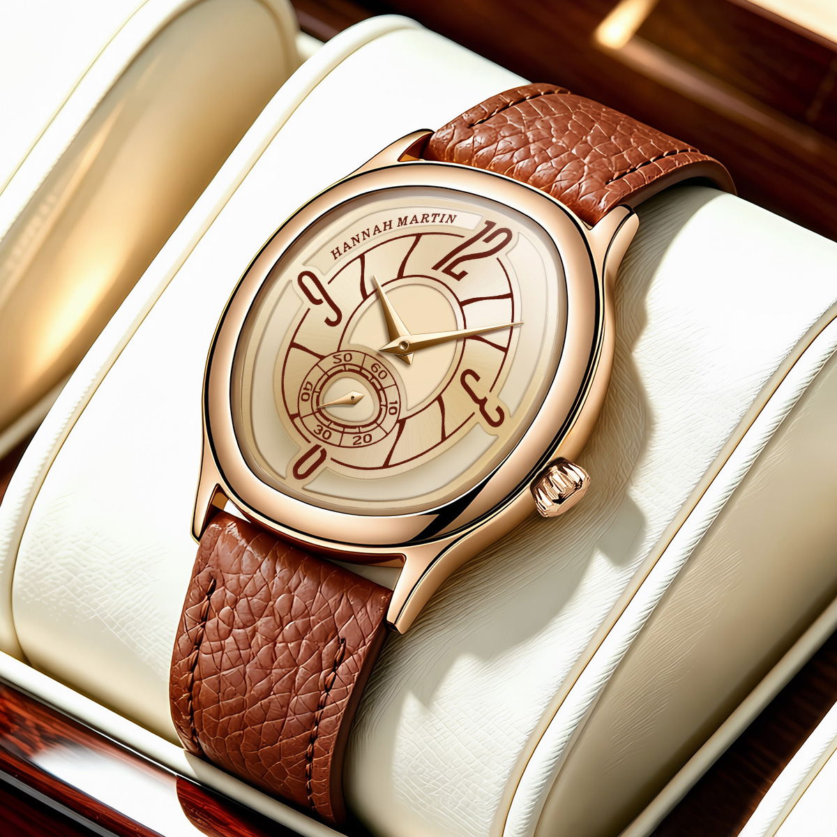 Luxury Watch Brand - HANNAH MARTIN 腕時計 ファッション レザー 40mm
