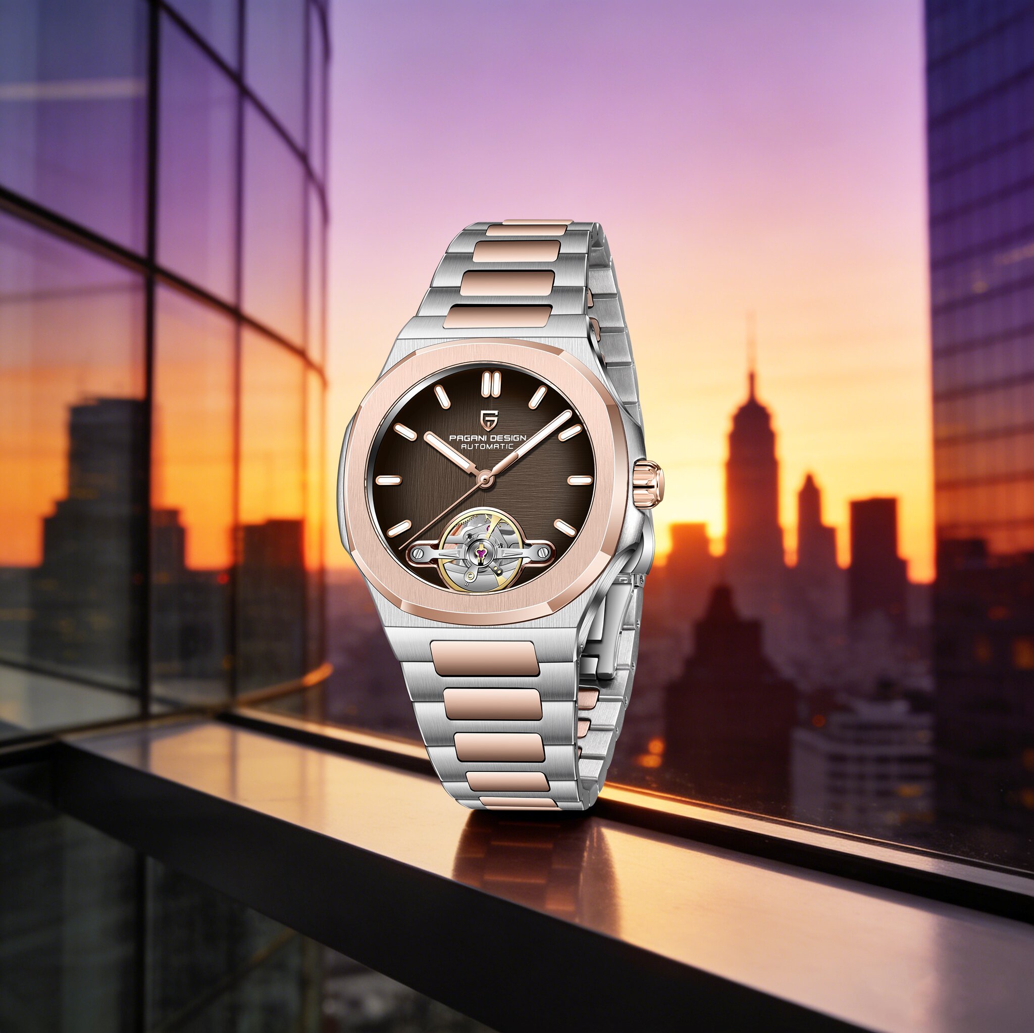 Luxury Watch Levels - パガーニデザイン トップレベル メンズ自動機械式腕時計 限定版 高級ステンレススチール トゥールビヨン