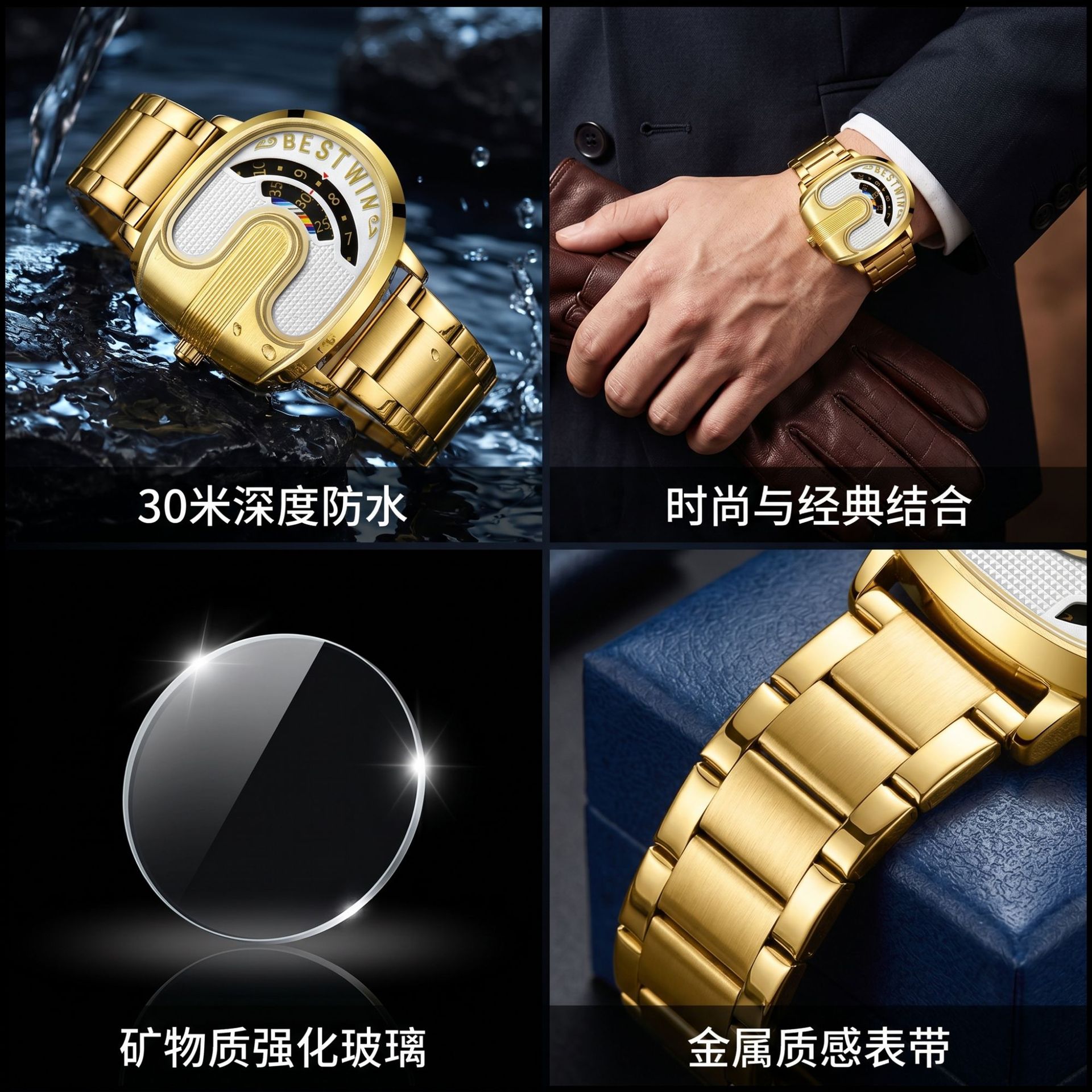ゴールドトップブランドの高級メンズ腕時計、ユニークなデザイン - Luxury Watch Brand のレビューと価格