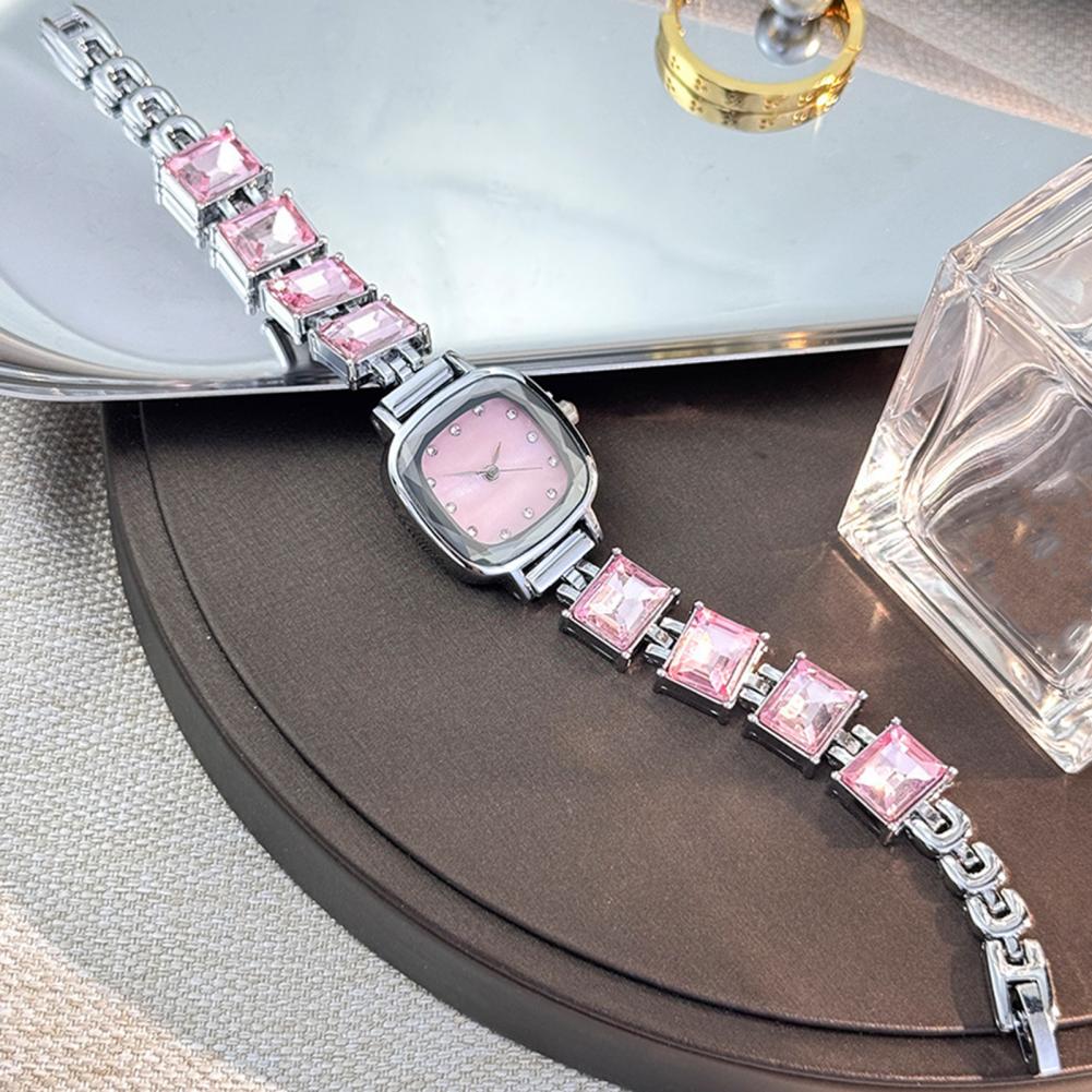 キラキラ輝くブレスレットウォッチ スクエアダイヤル レディー - Luxury Watch Girl のレビューと価格