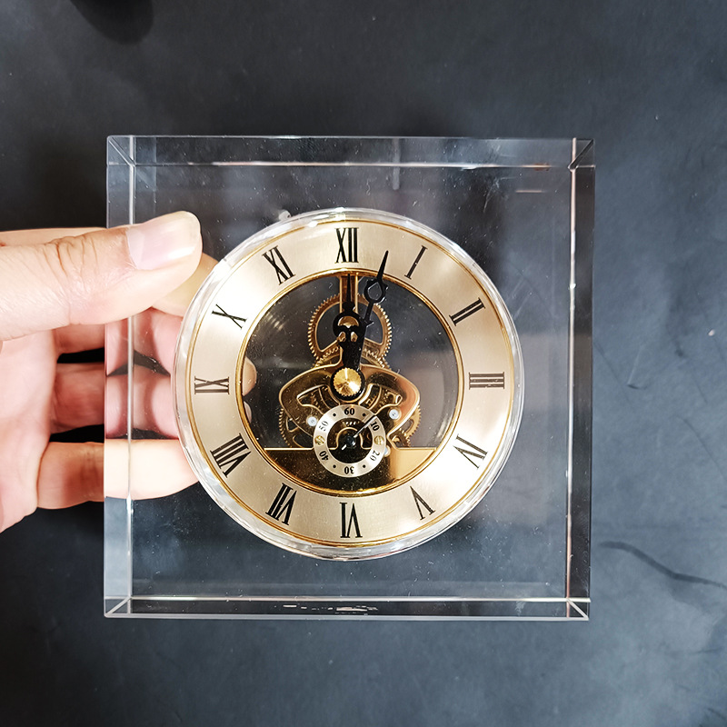 クリスタルサイレント置時計高級北欧美的デスクトップ時計デスク - Table Watch Luxury のレビューと価格