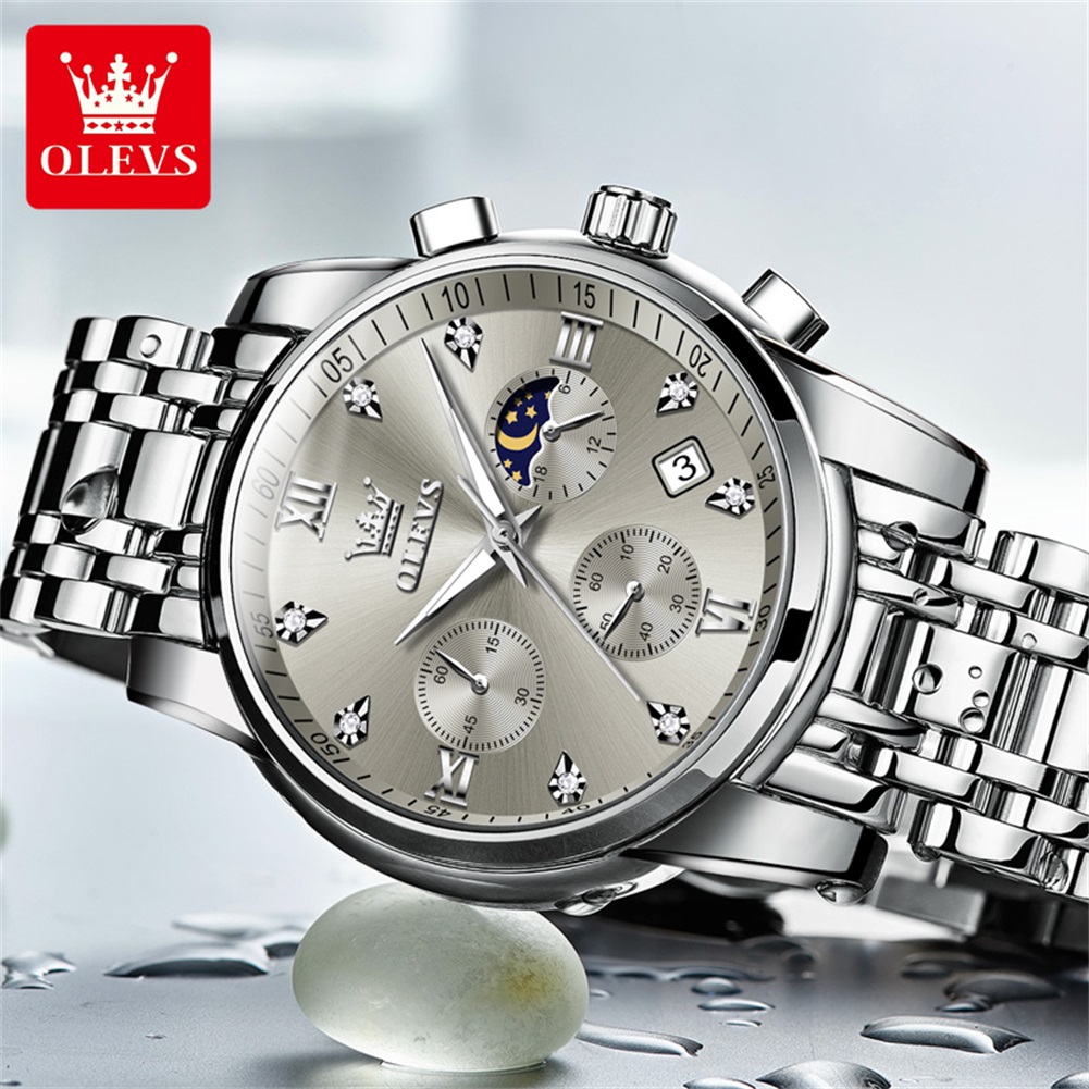 OLEVS 2858 クォーツ腕時計 メンズ クラシック ス - Luxury Watch Dial のレビューと価格