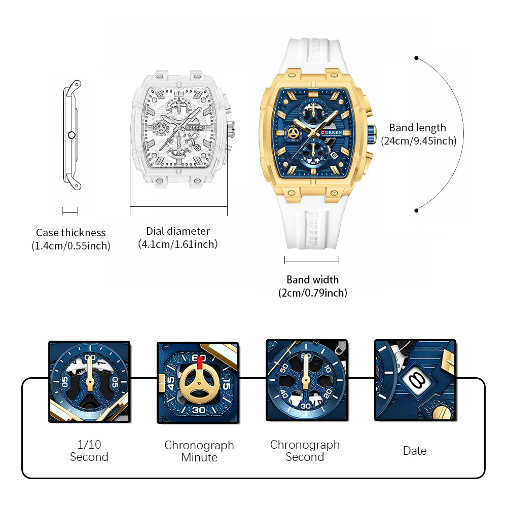 CURREN 高級ヴィンテージ腕時計 メンズ スポーツ クロ - Luxury Watch Deals のレビューと価格