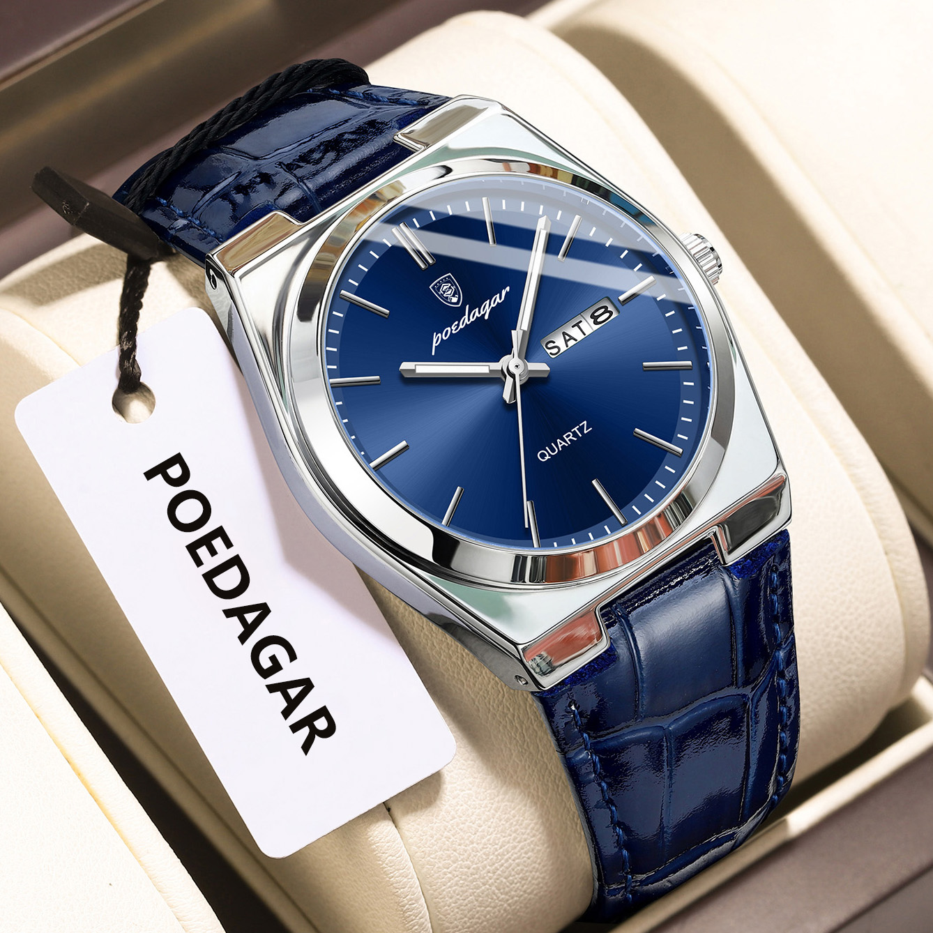 POEDAGAR 高級メンズ腕時計 防水 夜光 日付 曜日表 - Luxury Watch Hublot のレビューと価格