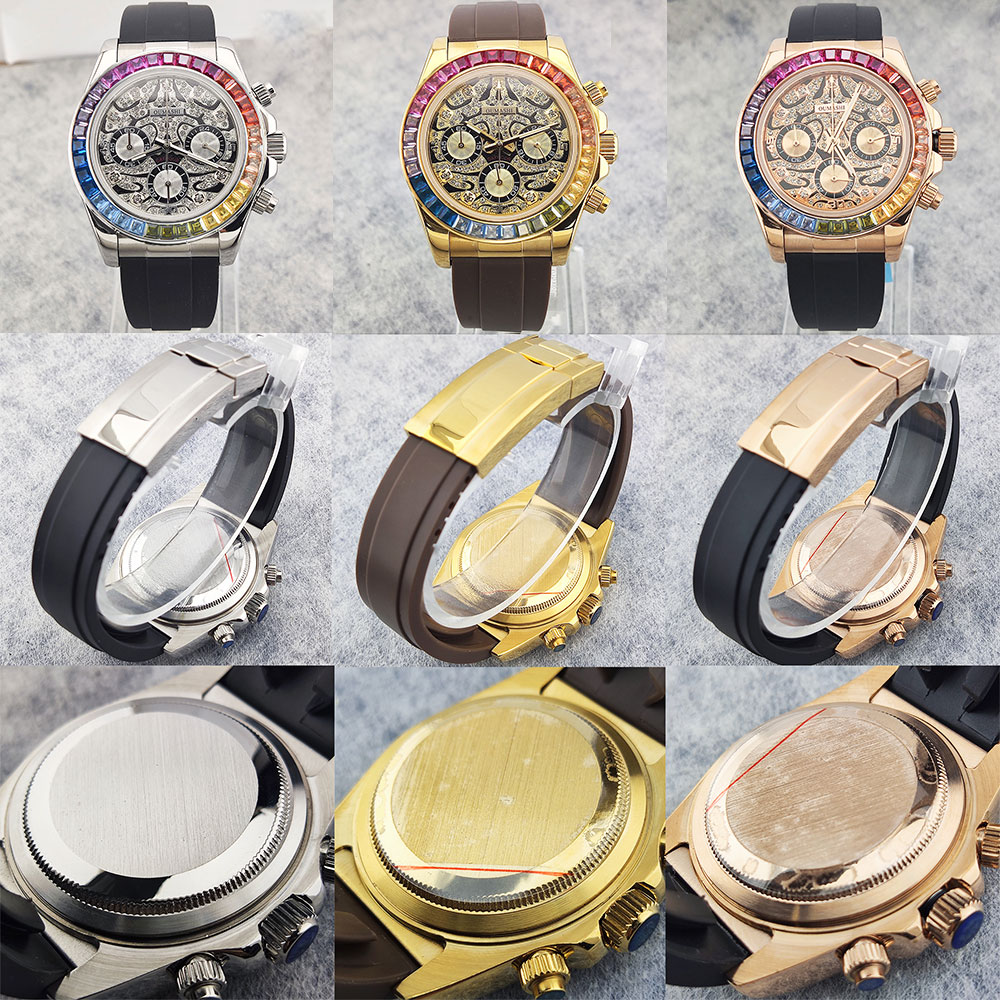39mm メンズ腕時計 VK63 ムーブメント クォーツ ク - Luxury Watch Dial のレビューと価格