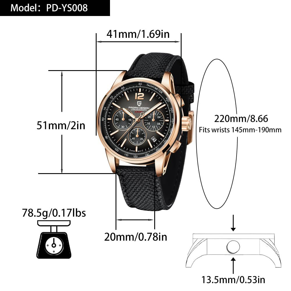 パガーニデザイン 新品 メンズ腕時計 41mm クロノグラフ - Luxury Watch Brand のレビューと価格
