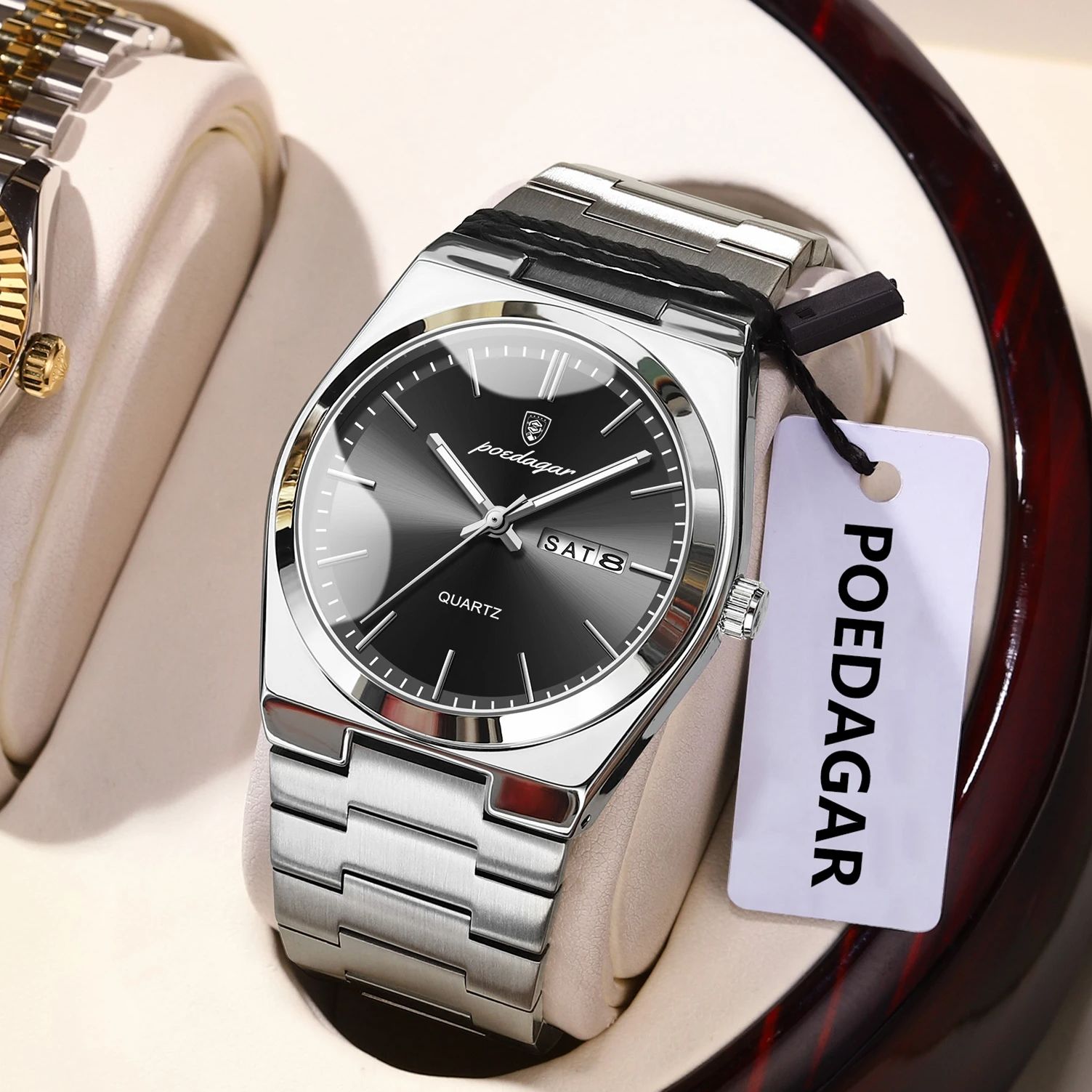 POEDAGAR 高級メンズクォーツ腕時計 防水 夜光 日付 - Luxury Watch Hublot のレビューと価格