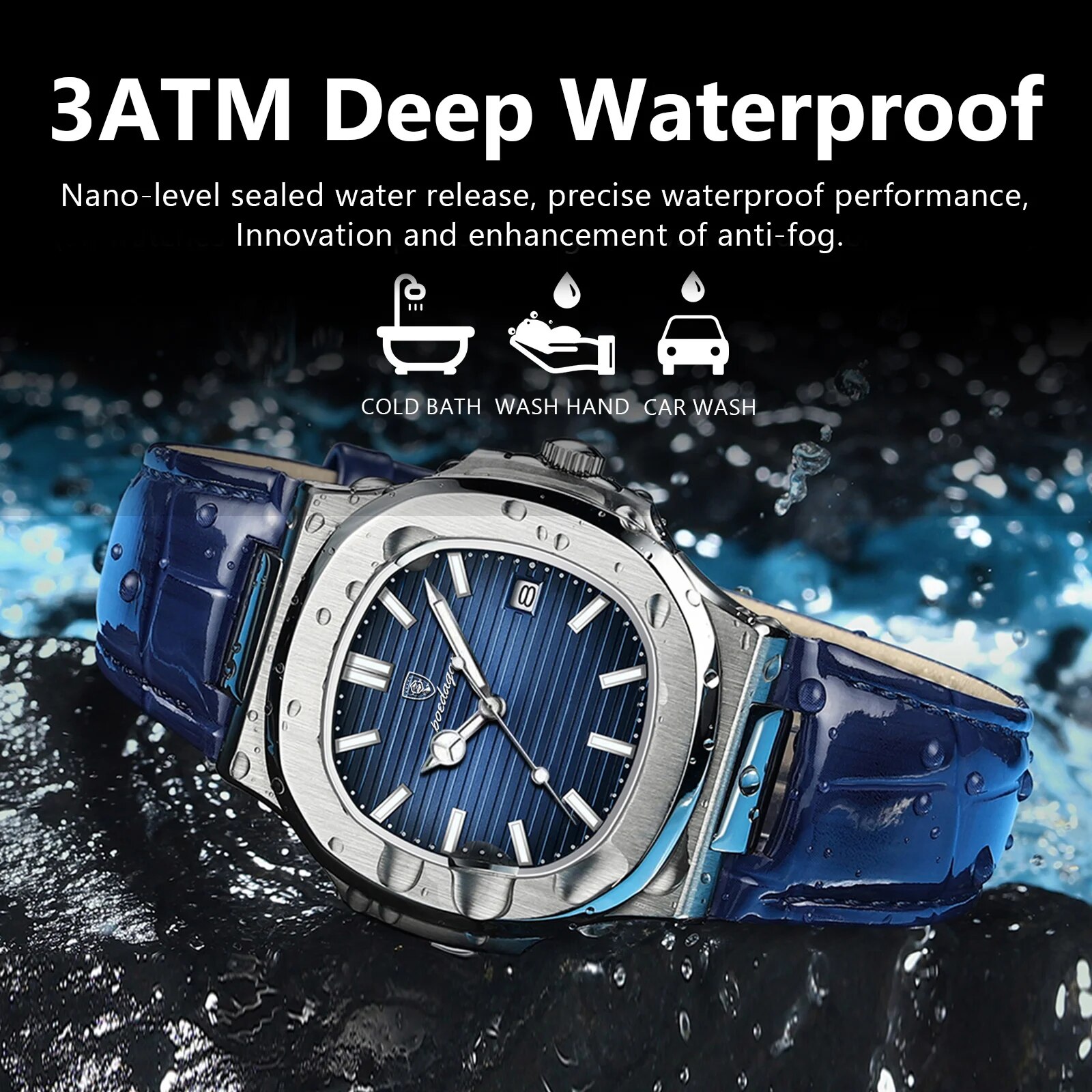 Poedagar トップ高級スクエアマン腕時計日付防水発光メ - Luxury Watch Hublot のレビューと価格
