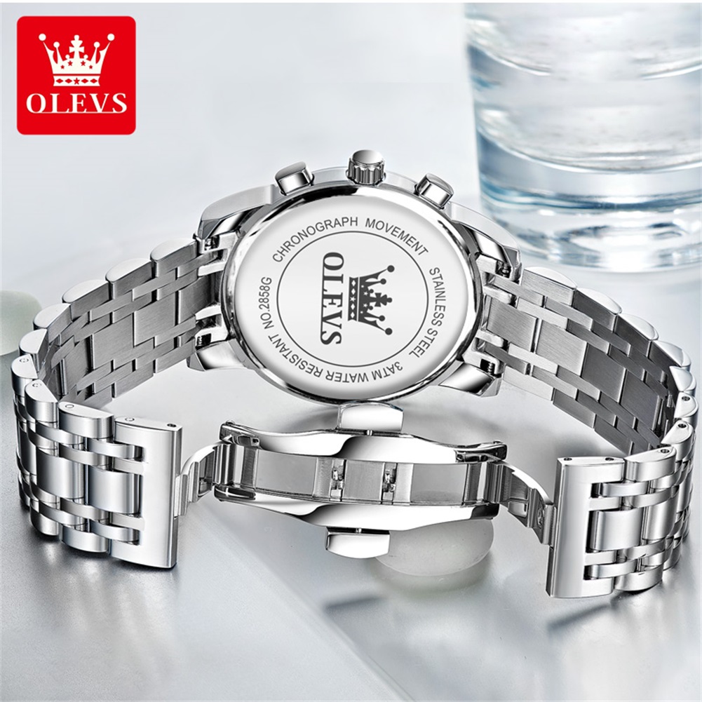 OLEVS 人気のメンズ腕時計ステンレススチールブラックムー - Luxury Watch Brand のレビューと価格