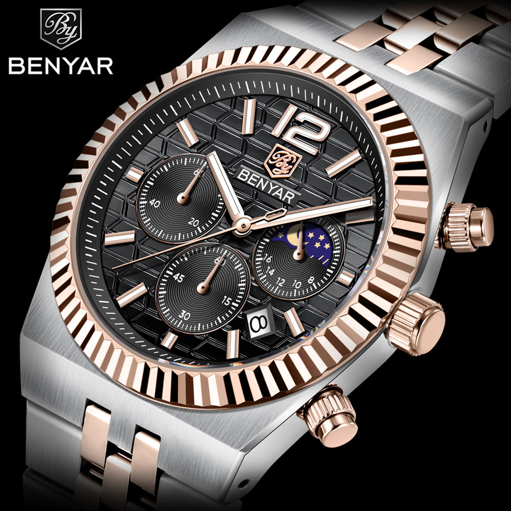 BENYAR クロノグラフ 40 ミリメートルメンズ腕時計ス - Luxury Watch Brand のレビューと価格