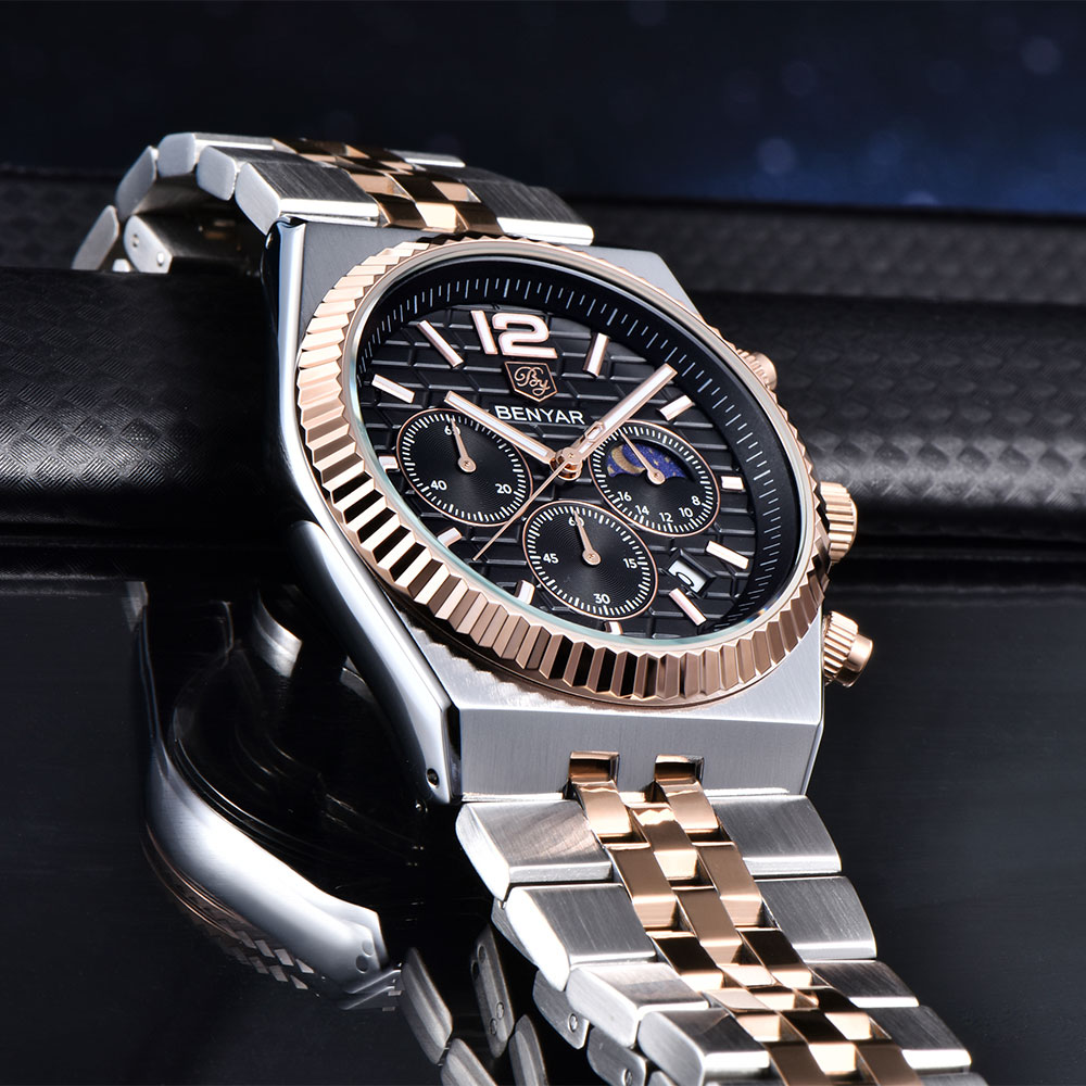 BENYAR クロノグラフ 40 ミリメートルメンズ腕時計ス - Luxury Watch Brand のレビューと価格
