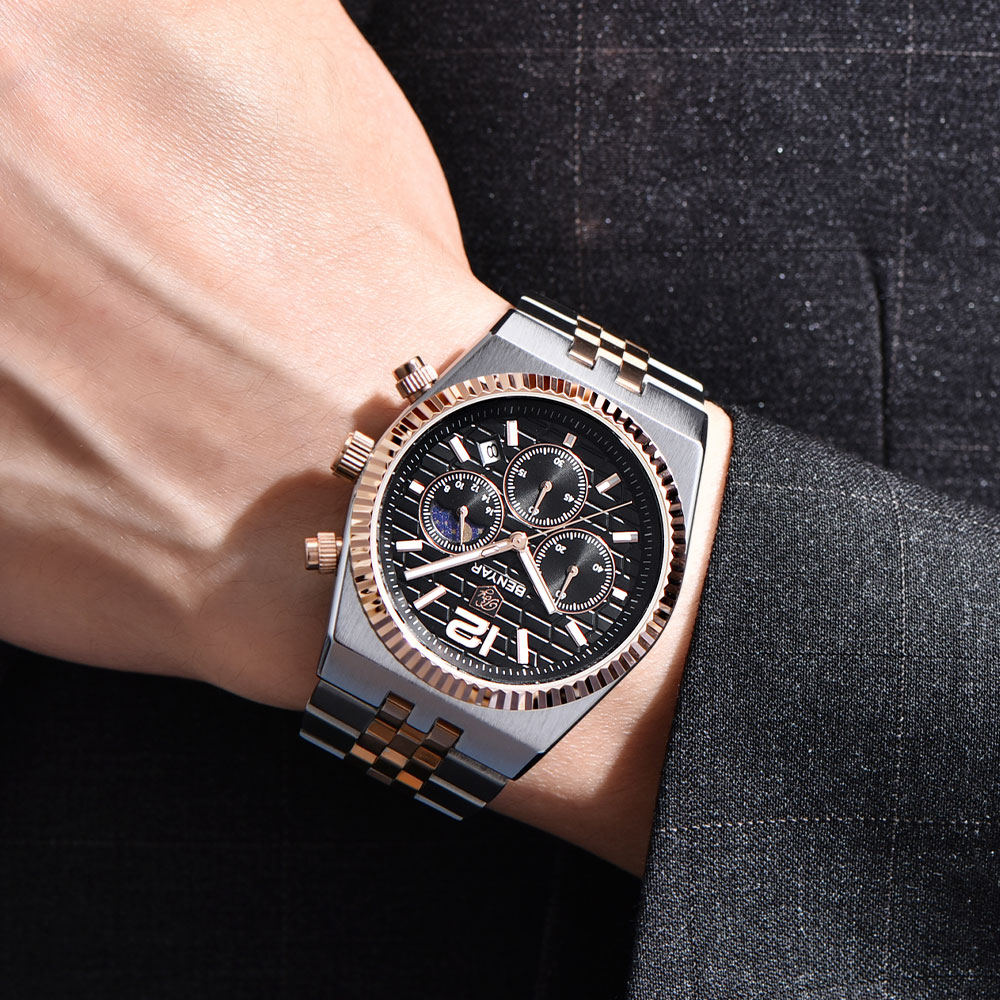 BENYAR クロノグラフ 40 ミリメートルメンズ腕時計ス - Luxury Watch Brand のレビューと価格