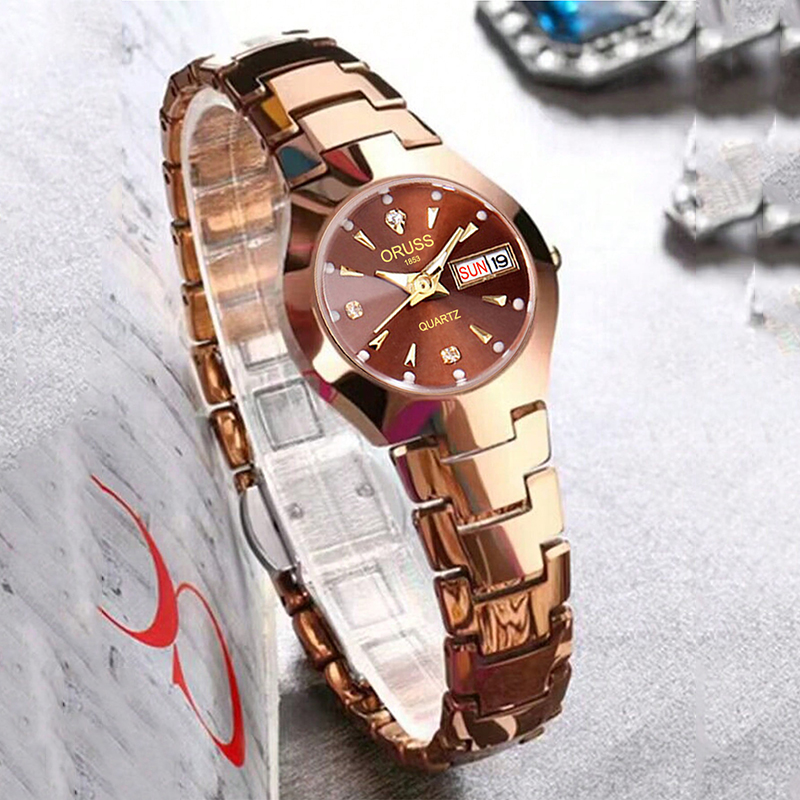 ORUSS ホットブランドレディース腕時計高品質ステンレス鋼 - Luxury Watch Girl のレビューと価格