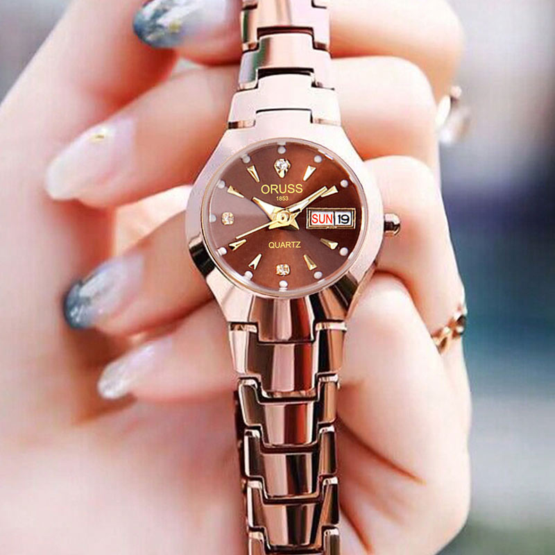 ORUSS ホットブランドレディース腕時計高品質ステンレス鋼 - Luxury Watch Girl のレビューと価格