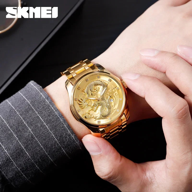 Skmei-メンズウォッチ,3バー,耐水性,ステンレススチー - Luxury Watch Hublot のレビューと価格